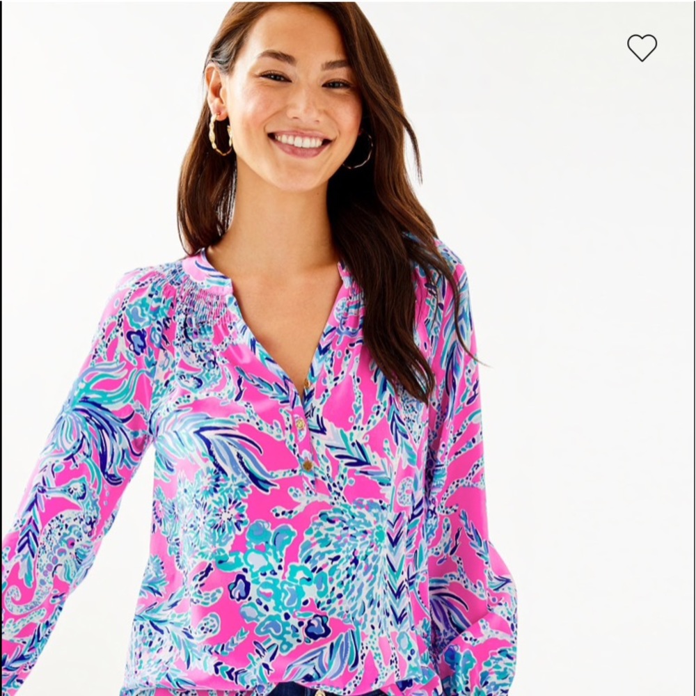 Lilly Pulitzer Elsa Silk Top L